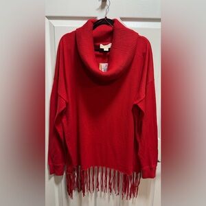 MICHAEL Michael Kors Bold Red Cowl Neck Sweater size XL